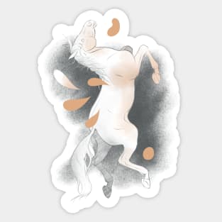 Abstract Sketch Horse Sticker